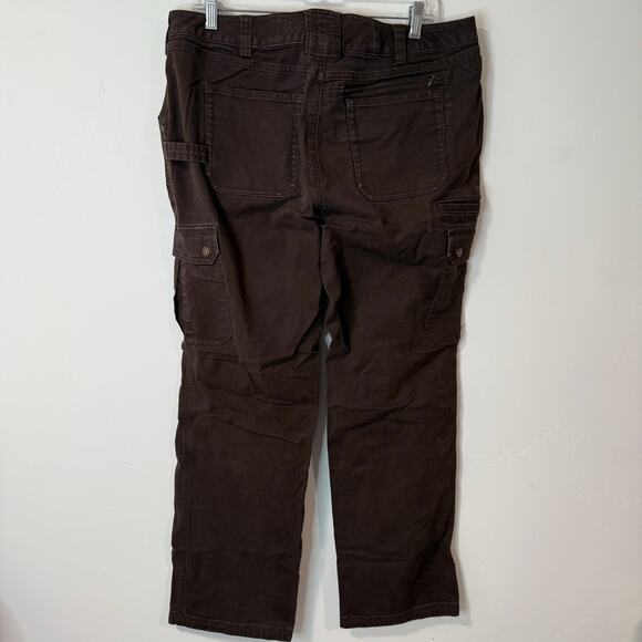 Duluth Trading Co Women's DuluthFlex Fire Hose Relaxed Fit Pants Brown 14 - Picture 3 of 9